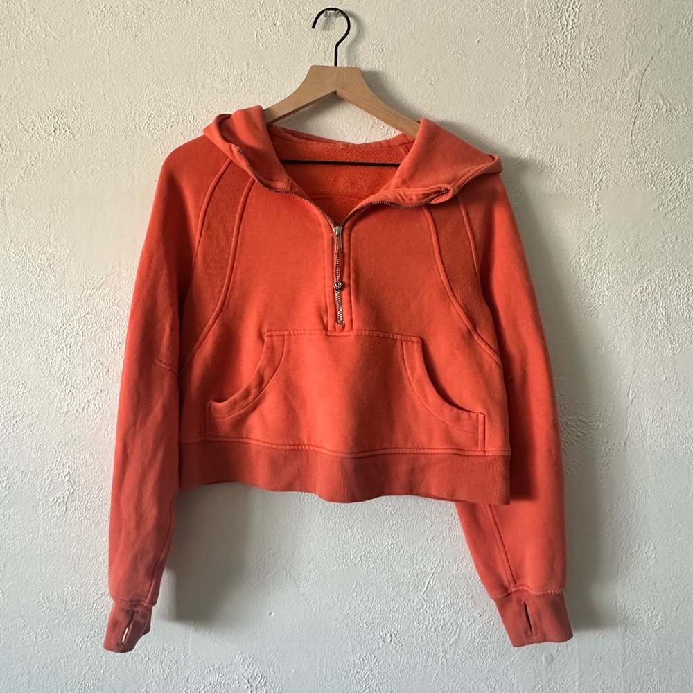 Lululemon Scuba Oversized Half-Zip Hoodie warm coral